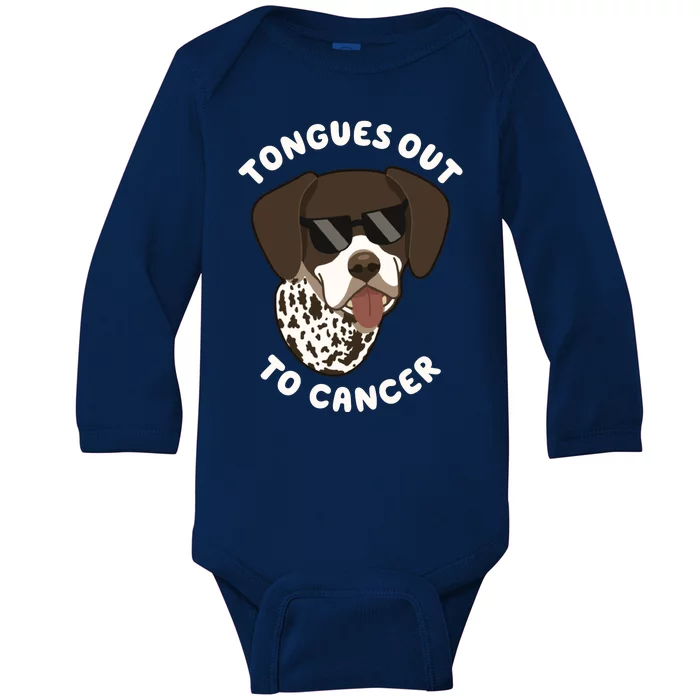 Wyatt Tongues Out To Cancer Baby Long Sleeve Bodysuit