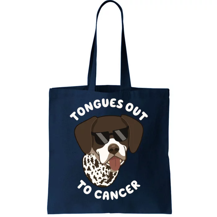 Wyatt Tongues Out To Cancer Tote Bag