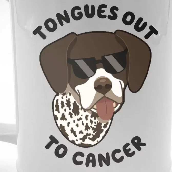 Wyatt Tongues Out To Cancer Front & Back Beer Stein