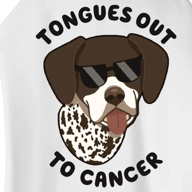 Wyatt Tongues Out To Cancer Women’s Perfect Tri Rocker Tank