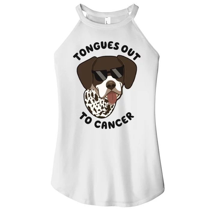 Wyatt Tongues Out To Cancer Women’s Perfect Tri Rocker Tank