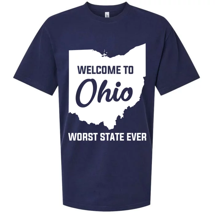 Welcome To Ohio The Worst State Ever Gift Sueded Cloud Jersey T-Shirt