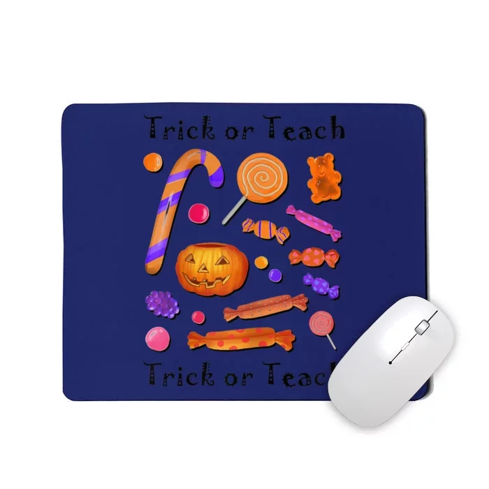 Wo Trick Or Teach Funny Teacher Halloween Mousepad