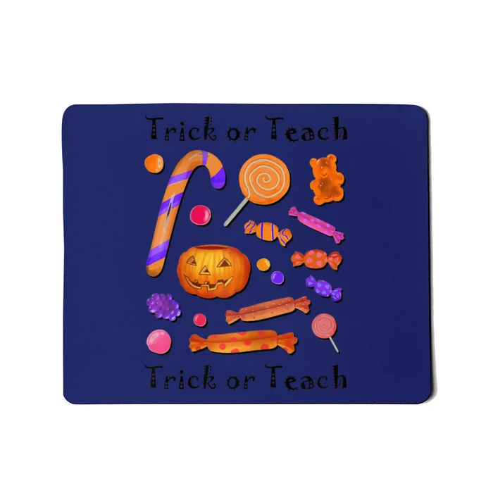 Wo Trick Or Teach Funny Teacher Halloween Mousepad