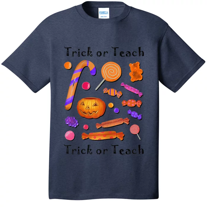 Wo Trick Or Teach Funny Teacher Halloween T-Shirt