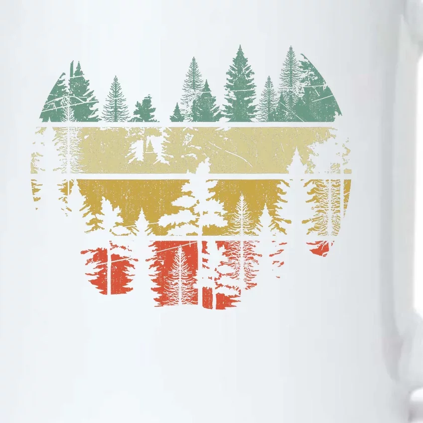 Wildlife Trees Outdoors Nature Retro Forest Sleeveless Black Color Changing Mug