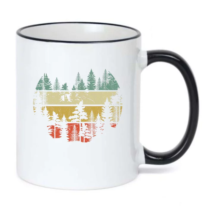 Wildlife Trees Outdoors Nature Retro Forest Sleeveless Black Color Changing Mug