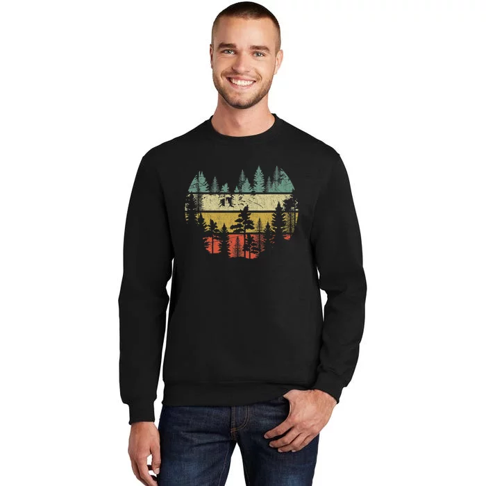 Wildlife Trees Outdoors Nature Retro Forest Sleeveless Sweatshirt