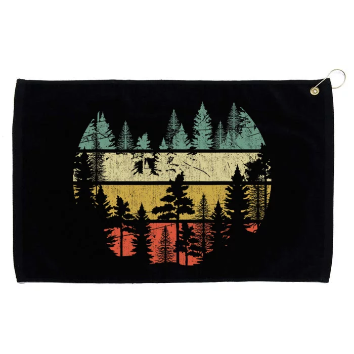 Wildlife Trees Outdoors Nature Retro Forest Sleeveless Grommeted Golf Towel