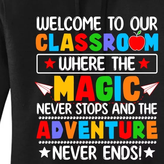 Wecome To Our School Gift Teacher Back To School Women's Pullover Hoodie