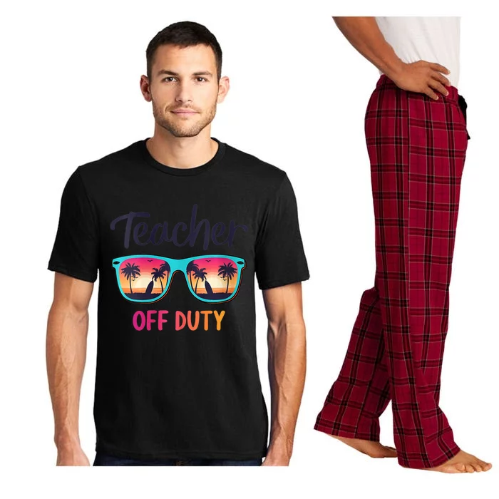 Womens Teacher Off Duty Happy Last Day Of School Teacher Summer Pajama Set