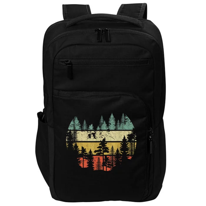 Wildlife Trees Outdoors Nature Retro Forest Sleeveless Impact Tech Backpack