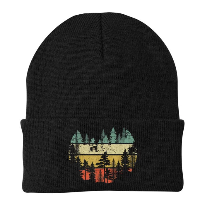 Wildlife Trees Outdoors Nature Retro Forest Sleeveless Knit Cap Winter Beanie