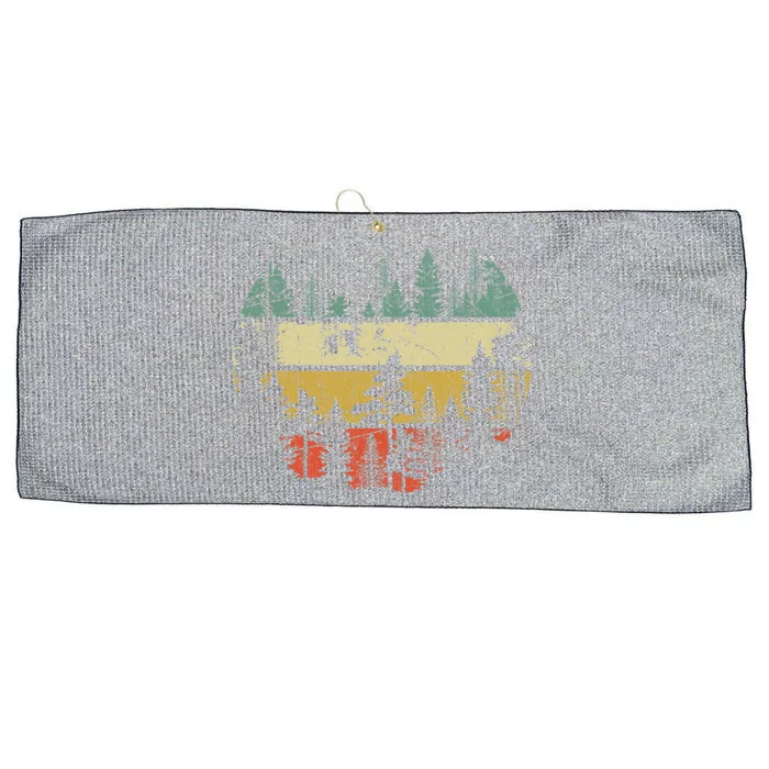 Wildlife Trees Outdoors Nature Retro Forest Sleeveless Large Microfiber Waffle Golf Towel