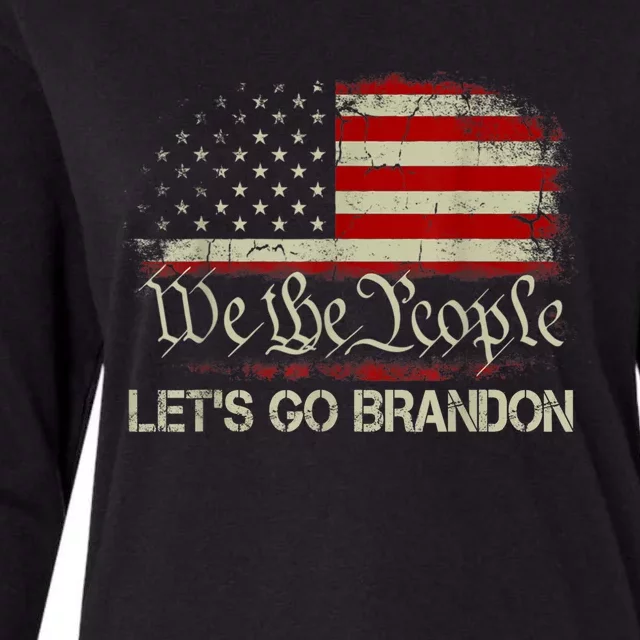 We The People Let's Go Brandon Womens Cotton Relaxed Long Sleeve T-Shirt