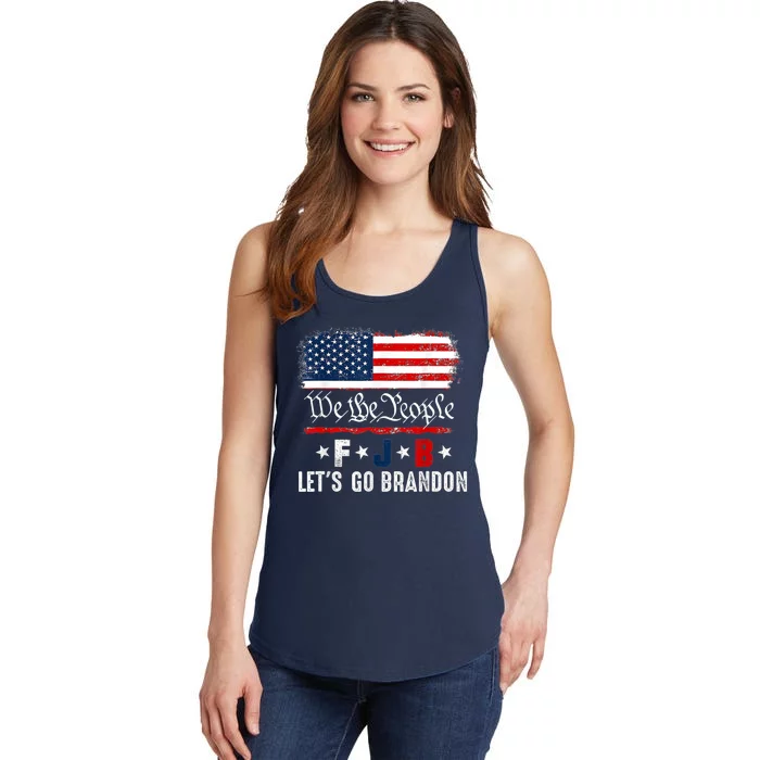 We The People, Let’s Go, Brandon Conservative Anti Liberal Ladies Essential Tank