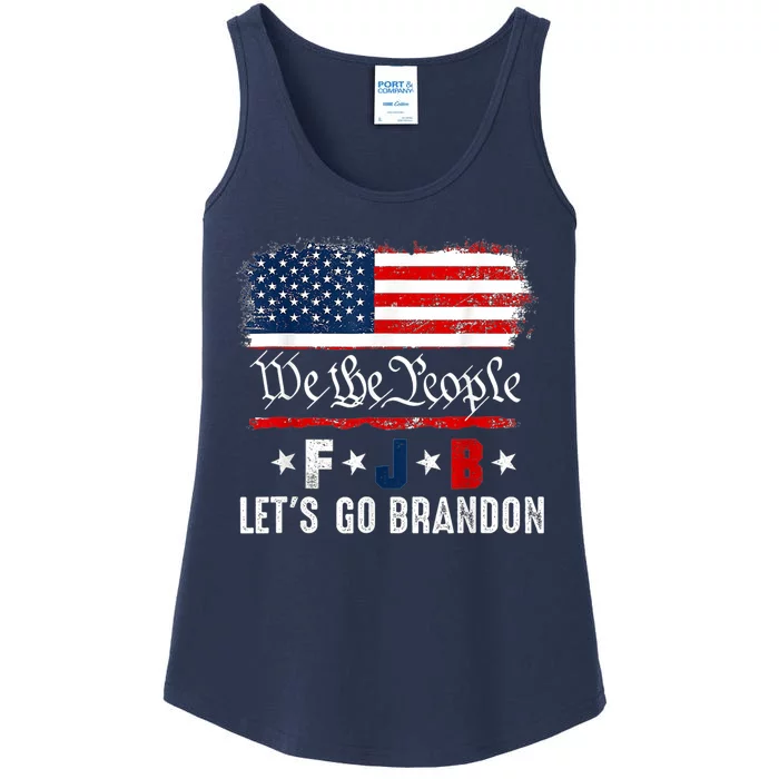 We The People, Let’s Go, Brandon Conservative Anti Liberal Ladies Essential Tank