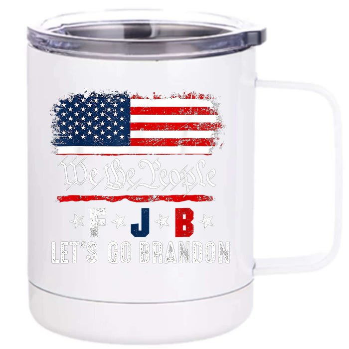 We The People, Let’s Go, Brandon Conservative Anti Liberal Front & Back 12oz Stainless Steel Tumbler Cup