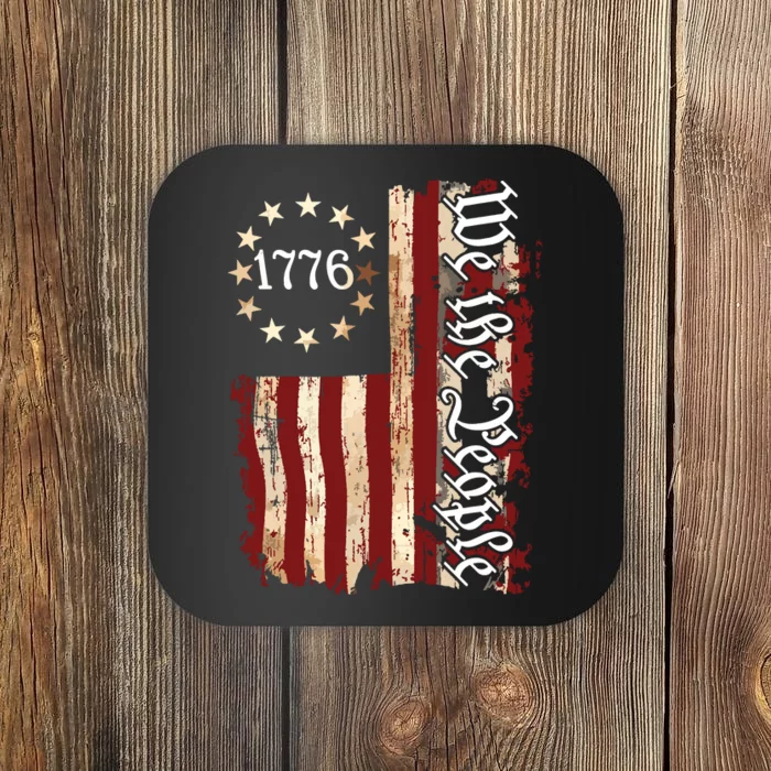 We The People American History 1776 Independence Day Vintage Coaster