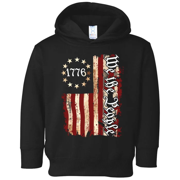 We The People American History 1776 Independence Day Vintage Toddler Hoodie