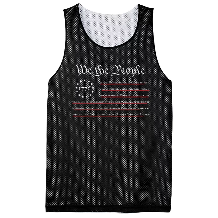 We The People Preamble Us Constitution 4th Of July 1776 Mesh Reversible Basketball Jersey Tank