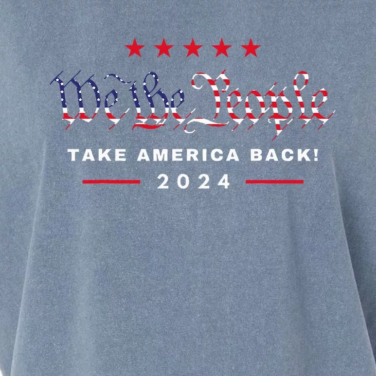 We The People Take America Back Trump Maga 2024 Garment-Dyed Women's Muscle Tee