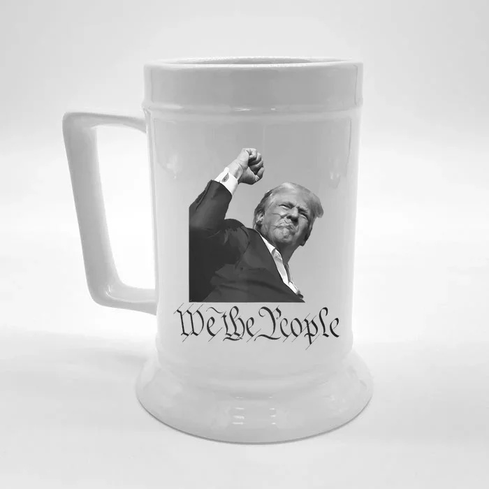 We The People Support Donald Trump Front & Back Beer Stein