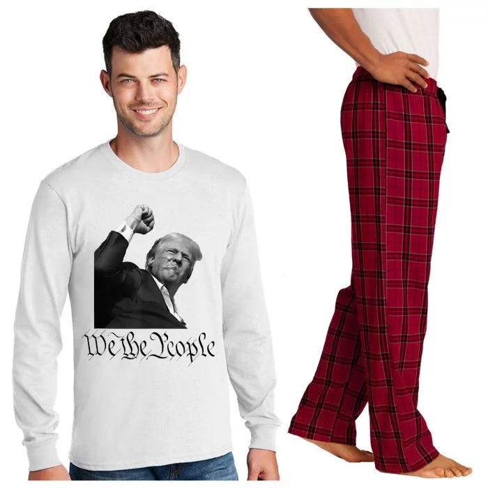 We The People Support Donald Trump Long Sleeve Pajama Set