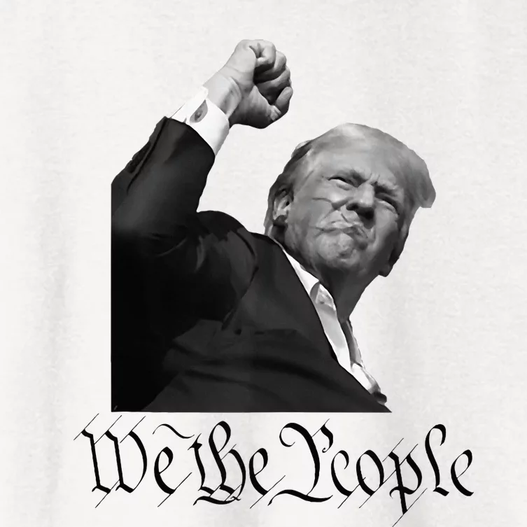 We The People Support Donald Trump Women's Crop Top Tee