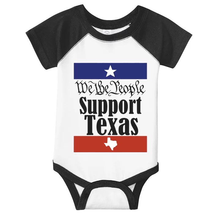 We The People Support Texas Infant Baby Jersey Bodysuit