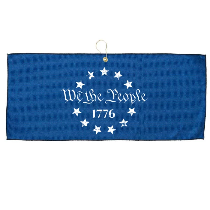 We The People Shirt 1776 Betsy Ross Flag Independence Day Large Microfiber Waffle Golf Towel