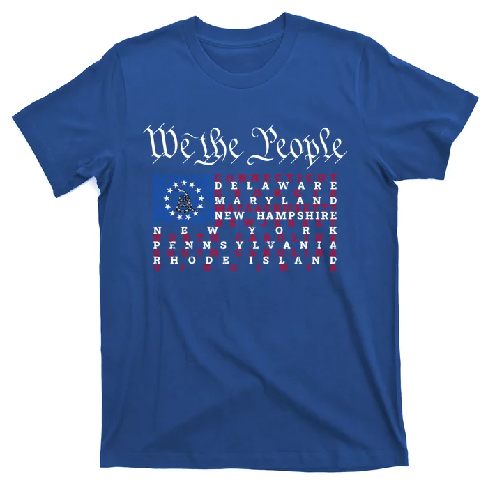 We The People Original 13 States Gadsden Us Flag 4th Of July Gift T-Shirt