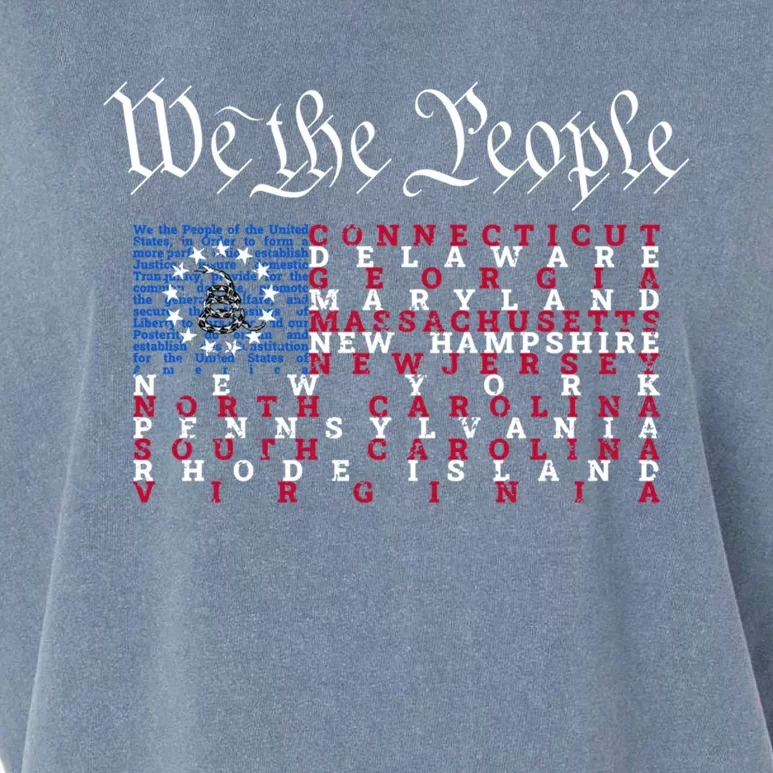 We The People Original 13 States Gadsden Us Flag 4th Of July Gift Garment-Dyed Women's Muscle Tee