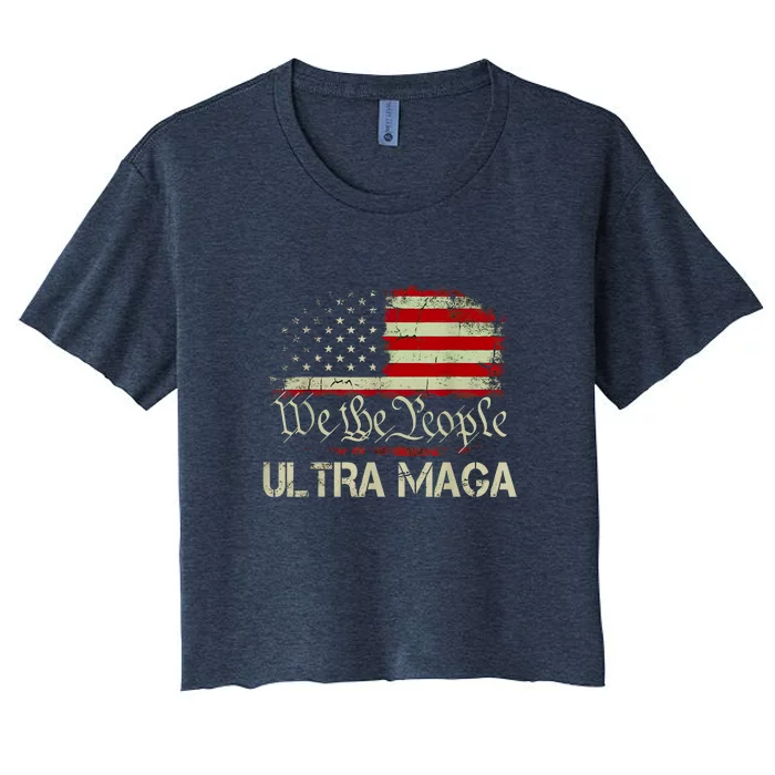 We The People America Ultra Maga Women's Crop Top Tee