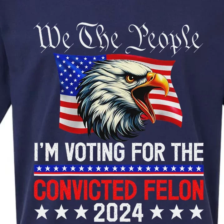 We The People Voting Felon 2024 Eagle Sueded Cloud Jersey T-Shirt