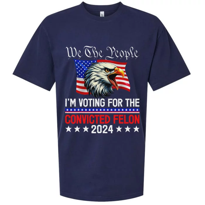 We The People Voting Felon 2024 Eagle Sueded Cloud Jersey T-Shirt