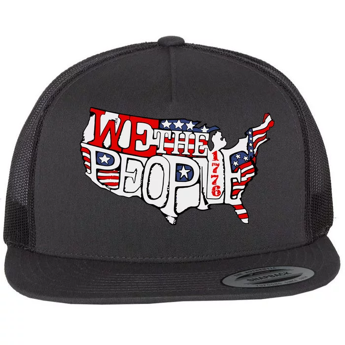 We The People Usa 1776 Map Flat Bill Trucker Hat