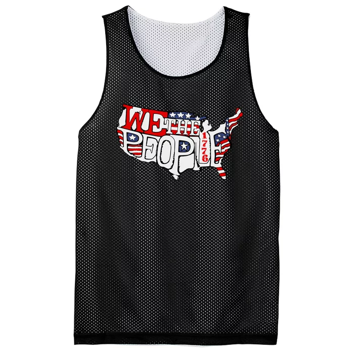 We The People Usa 1776 Map Mesh Reversible Basketball Jersey Tank