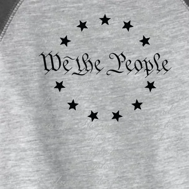 WE THE PEOPLE Preamble US Constitution 4th Of July White Toddler Fine Jersey T-Shirt