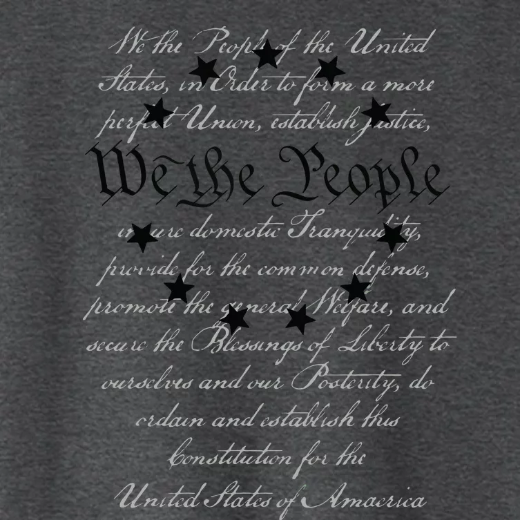 WE THE PEOPLE Preamble US Constitution 4th Of July White Women's Crop Top Tee