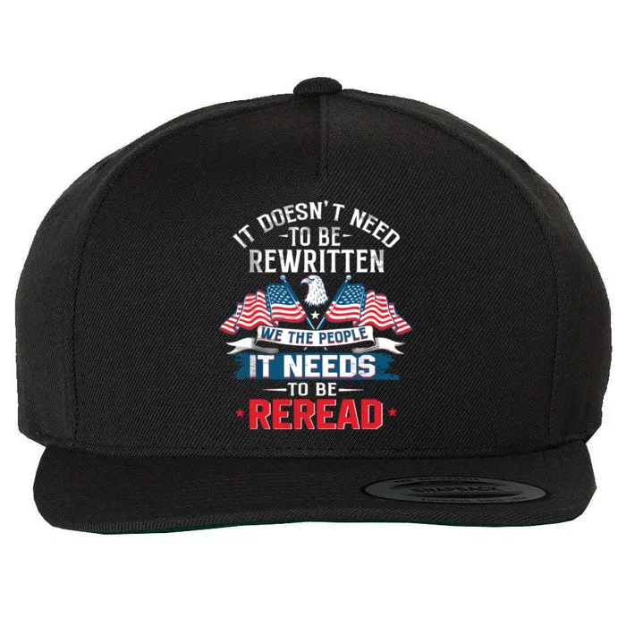 We The People Constitution Of The United States Wool Snapback Cap