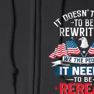 We The People Constitution Of The United States Full Zip Hoodie