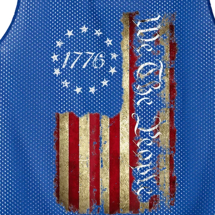 We The People 1776 American Flag 4th Of July Mesh Reversible Basketball Jersey Tank