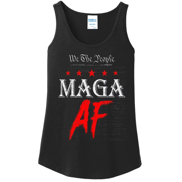 We The People Maga Af Us Flag We The People Maga Af Ladies Essential Tank