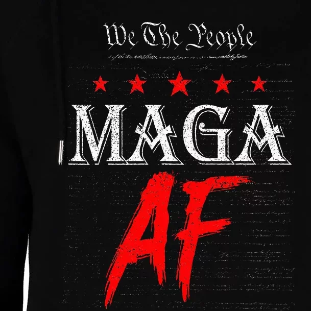 We The People Maga Af Us Flag We The People Maga Af Womens Funnel Neck Pullover Hood