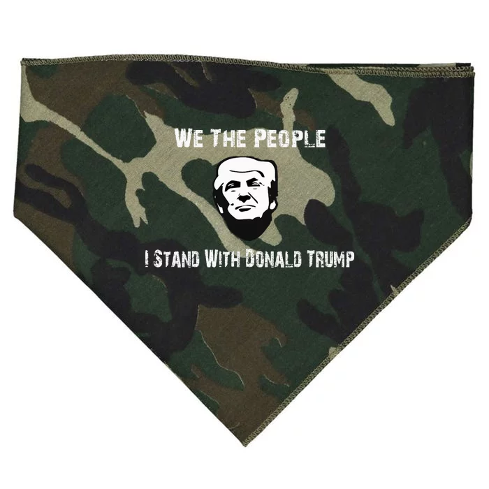 We The People I Stand With Donald Trump USA-Made Doggie Bandana