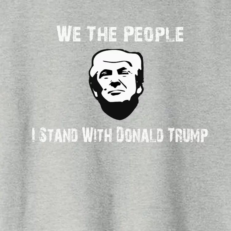 We The People I Stand With Donald Trump Women's Crop Top Tee