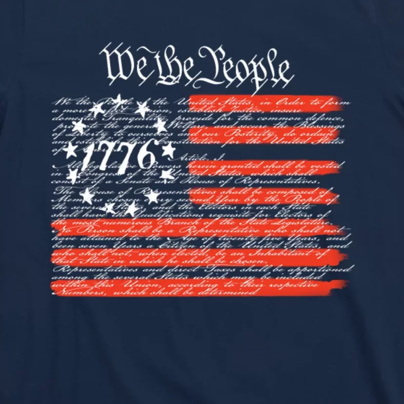 1776 We the people USA flag Constitution Tee Shirt Mens shirt USA flag Tee  shirt