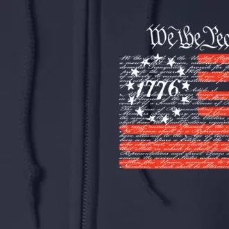 We The People American Flag Constitution Full Zip Hoodie