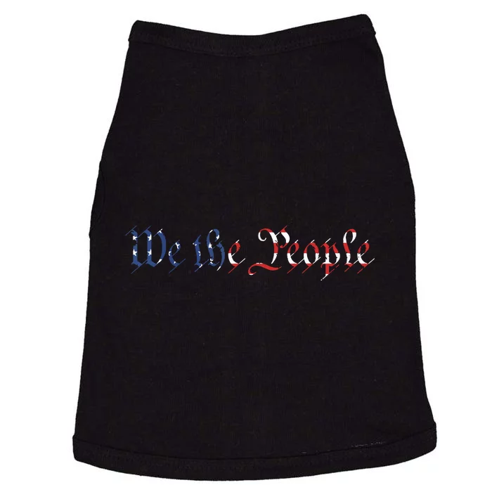 We The People US Constitution 1776 Freedom American Flag Doggie Tank